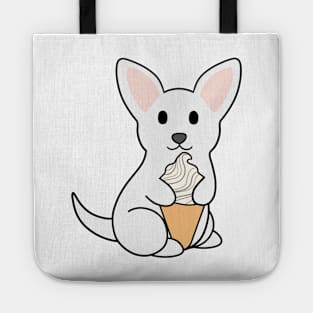 White Chihuahua Ice Cream Tote