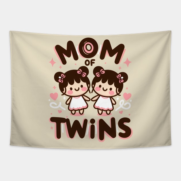 Mom Of Twins Tapestry by ANSAN