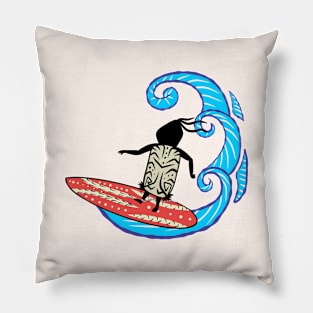 Surfing Big Waves in the Ocean Pillow