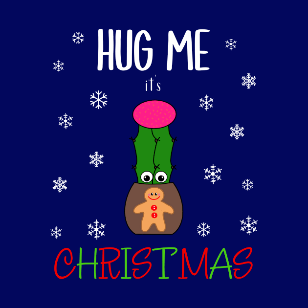 Hug Me It's Christmas - Hybrid Cactus In Gingerbread Man Pot by DreamCactus