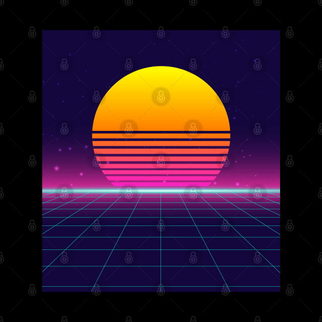 allure of sunset 80s retro by edmproject