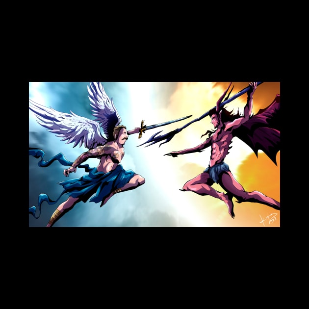 Angel Dandy versus Devil Dandy by Tattooeddandyyy70