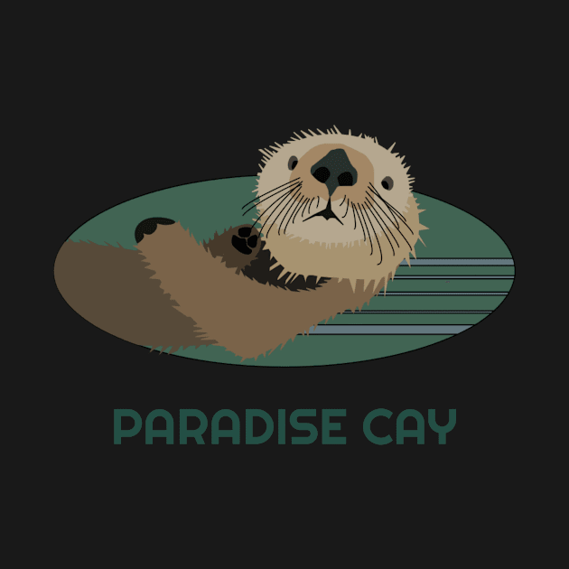 Cute Otter Paradise Cay, California Coast Resident Fisherman Gift by twizzler3b