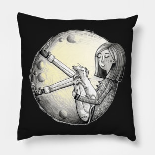 My Special Moon - Fullmoon - Woman & Dog Pillow