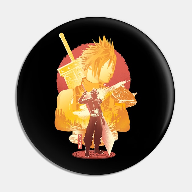 Mercenary Soldier Cloud Pin by plonkbeast