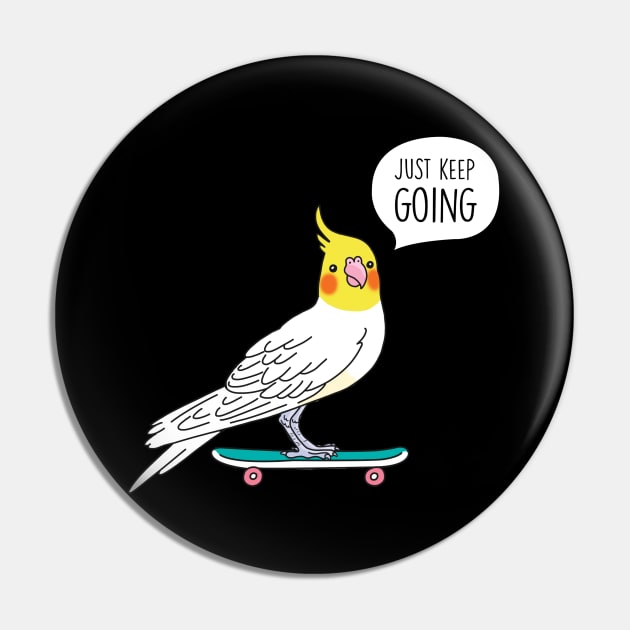 Skater Cockatiel Pin by SuperrSunday