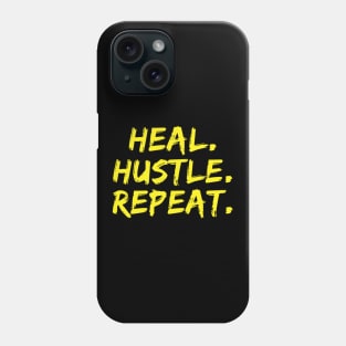 Heal Hustle Repeat Neon Yellow Phone Case