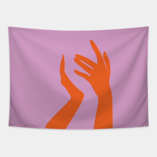 Woman's hands Tapestry by Printable Muse