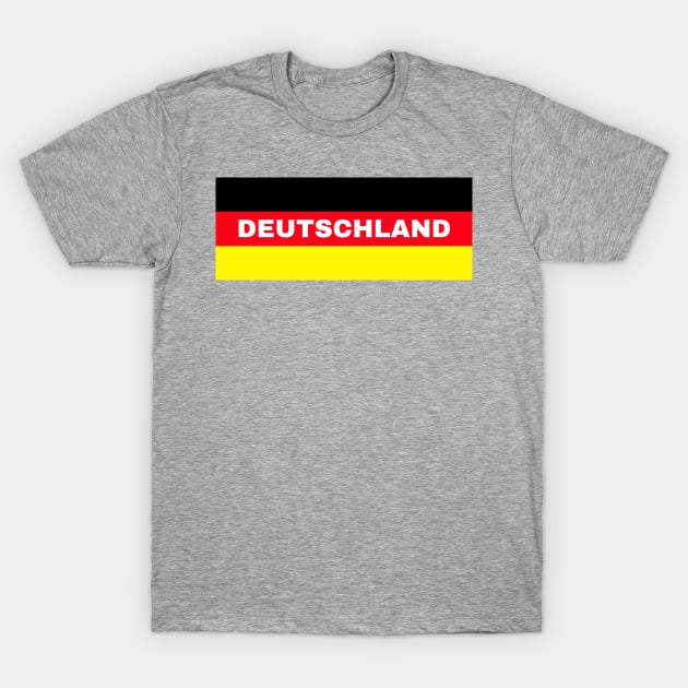 Deutschland in German Flag - Deutschland Flagge - T-Shirt