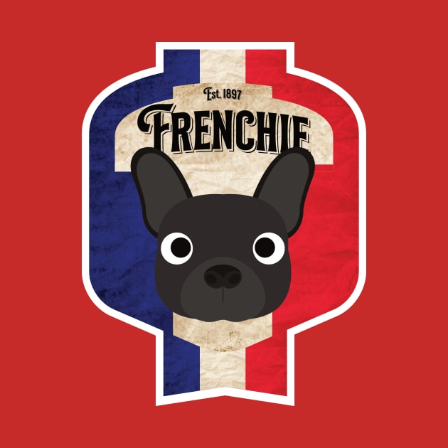 Frenchie - Distressed French Bulldog Beer Label Design by DoggyStyles