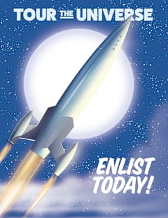 Tour the Universe! Enlist today! Magnet