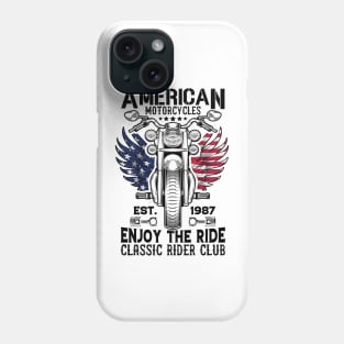 American Motorcycles Enjoy The Ride Classic Rider Club Phone Case