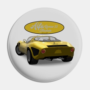 Alfa Romeo 33 stradale Yellow Back Pin