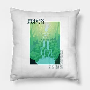 Cool Anime Design, Vintage Style, Landscape Pillow