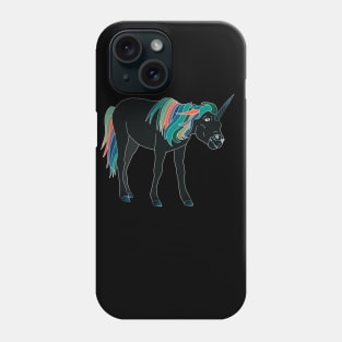 Black Unicorn Phone Case