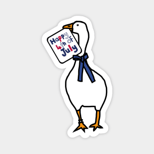 Happy 4th of July says Gaming Goose Magnet