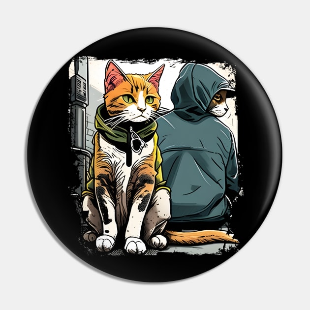 Support Your Local Street Cats Funny Gift Pin by WilliamHoraceBatezell