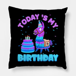 Todays My Birthday Llama Boy Family Party Decorations Pillow