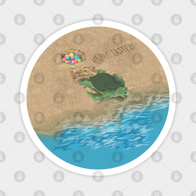 Easter Sea Turtle Magnet by Peppermint Narwhal