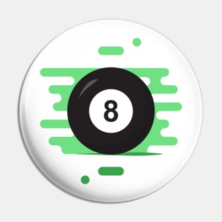 Black Billiard Ball Pin