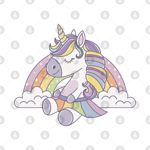 Cute rainbow unicorn by OnlyMySide