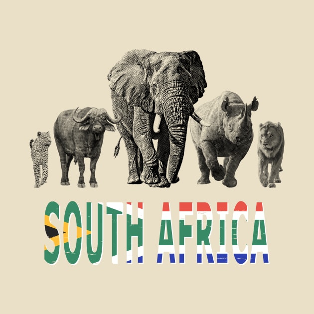 South Africa Wildlife Big Five for South Africa  Safari Fans by scotch