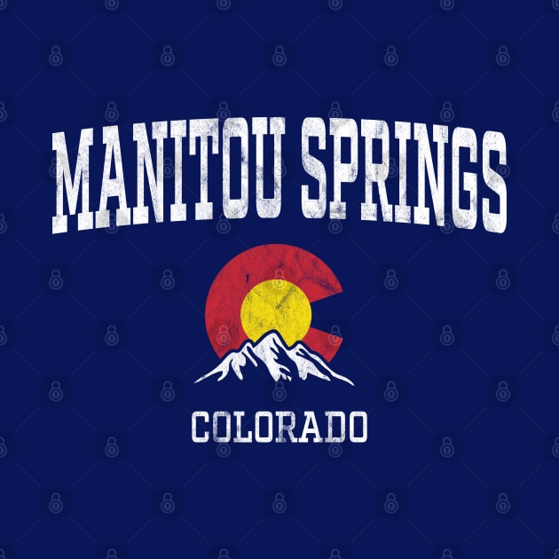 Manitou Springs CO Vintage Athletic Mountains by TGKelly