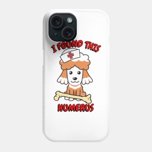 Funny poodle tells a lame joke Phone Case