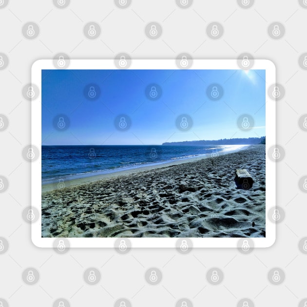 Dusk at Malibu Beach Magnet by H. R. Sinclair