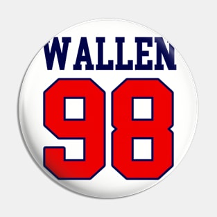 98 Braves Wallen Full Button Baseball Jersey Morgan Wallen Braves