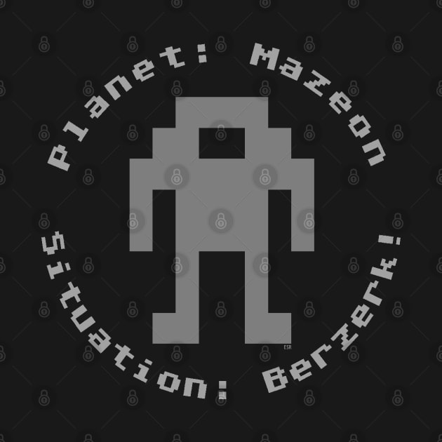 Planet Mazeon Robot - Dark Monochrome by Out of Memory