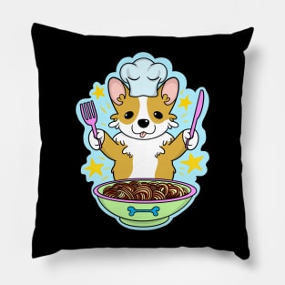 Cute Chef Corgi Pillow