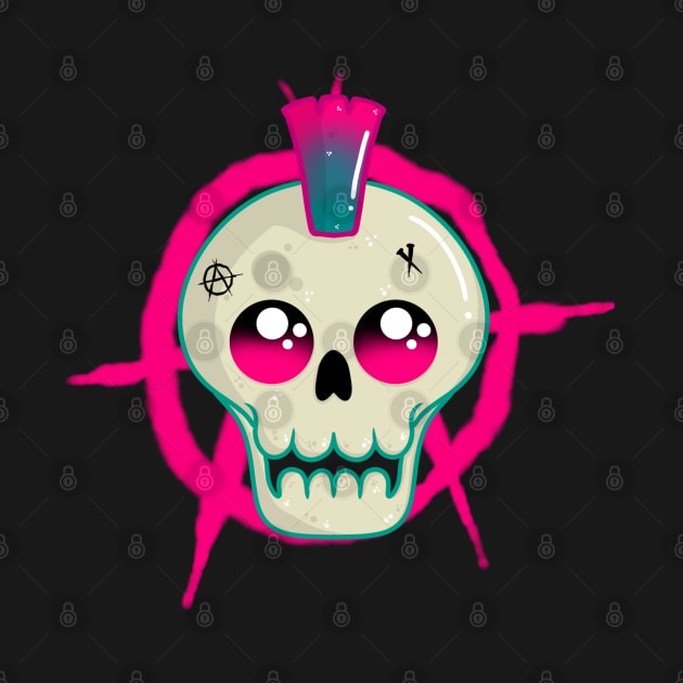 Anarchy Skull Design by LittleBearBlue