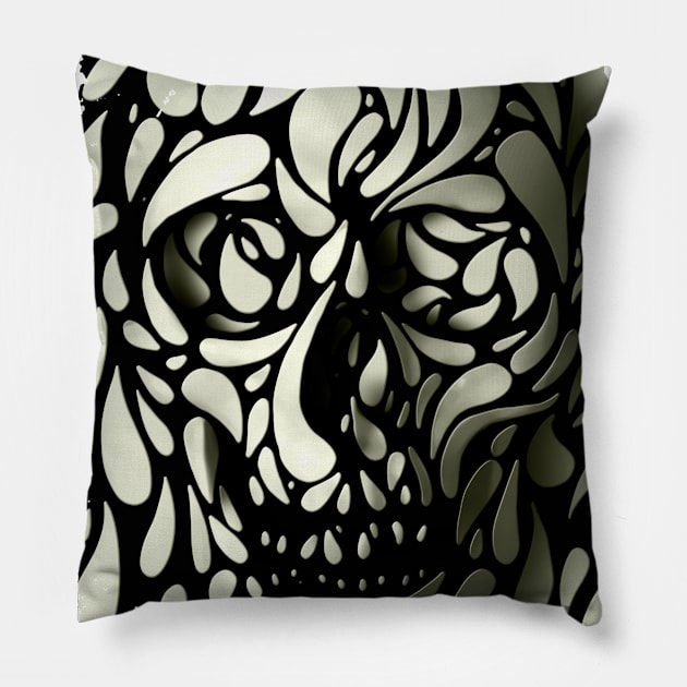 Skull 4 Pillow by aligulec