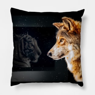 Tiger and Wolf Pillow