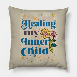 HEALING MY INNER CHILD SHOPPING POSTER STICKER Pillow