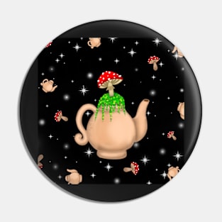 Mushroom Teakettle Pattern Pin