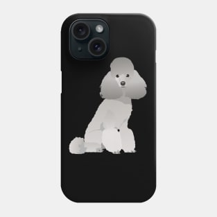 Grey Poodle Dog Phone Case