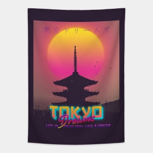 Tokyo Dreams - Vaporwave Tapestry