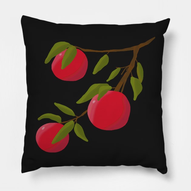 apple tree branch Pillow by Tallulah-Malibu