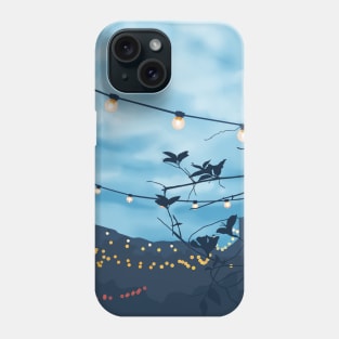 light garland at dusk Phone Case