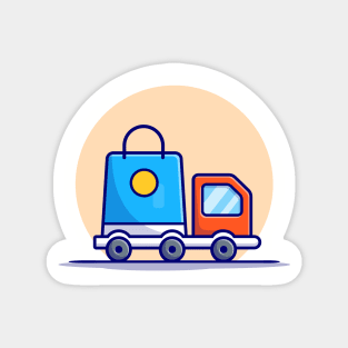 Delivery Package Cartoon Vector Icon Illustration Magnet