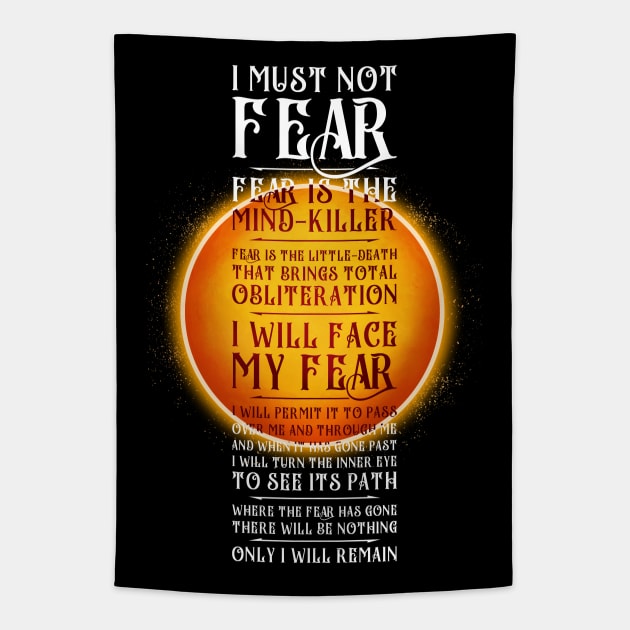 Litany Against Fear v3 Tapestry by VanHand