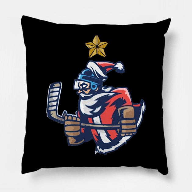 Ice Hockey Christmas Tree Ornaments Funny Xmas Pillow by Holly ship