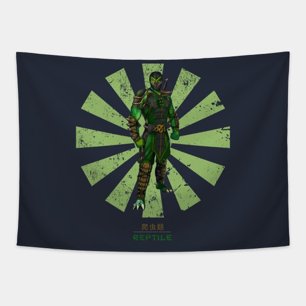 Reptile Retro Japanese Mortal Kombat Tapestry by Nova5