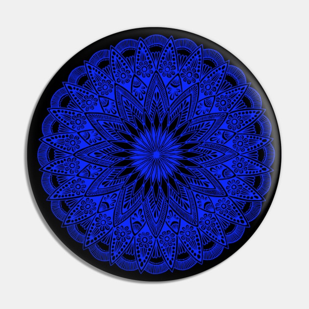 Mandala (blue) Pin by calenbundalas