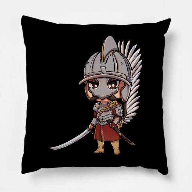 Galloping Glory: Polish Winged Hussar Pillow by Holymayo Tee