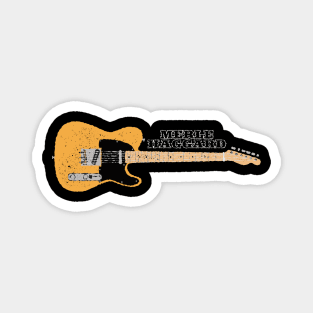 Merle Haggard Telecaster Electric Guitar Magnet