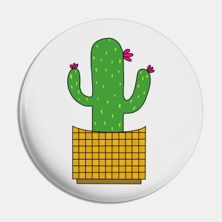 Cute Cactus Design #33: Flower Celebration Cactus Pin