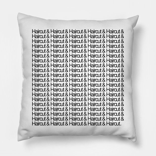 Haircut 100 list Pillow by chateauteabag